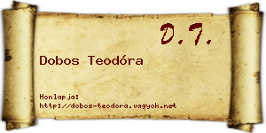 Dobos Teodóra névjegykártya