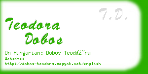 teodora dobos business card